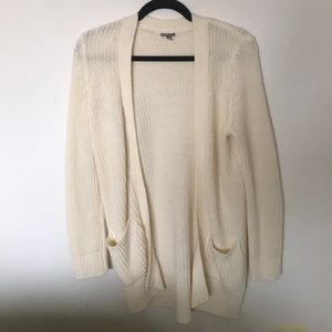 Long Knit Cream Cardigan